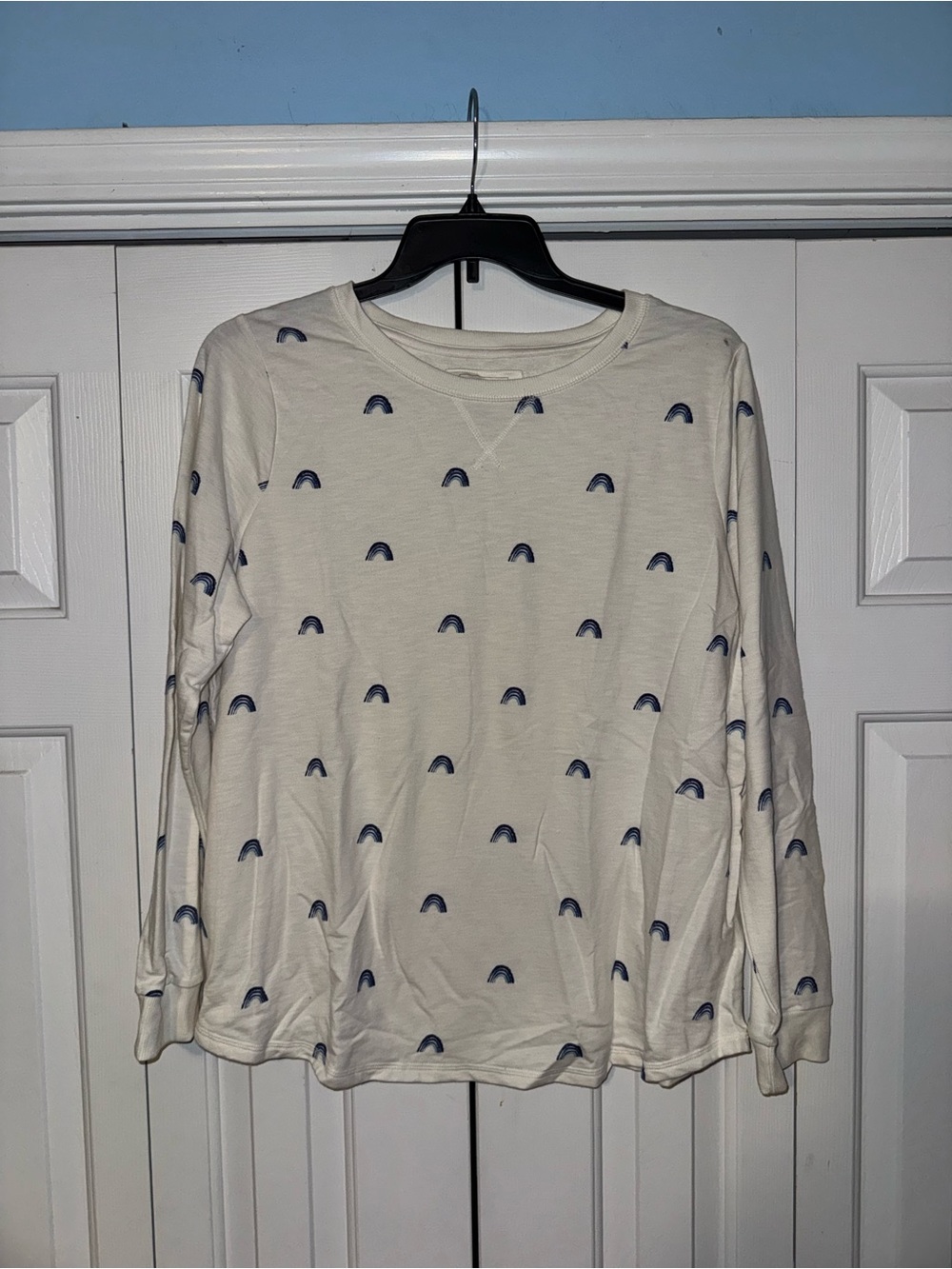 Mini Blue Rainbow Long-Sleeve Pull Over